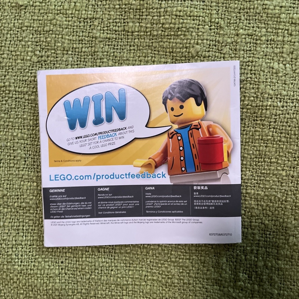 LEGO Minecraft: The Ruined‎ Portal (21172) Instruction Manual Booklet Only - Picture 2 of 4